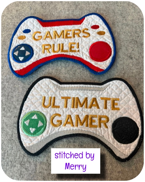 In the hoop Gamers Coasters by Merry
