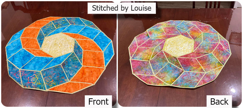 In the hoop Geometric Placemat by Lou 2