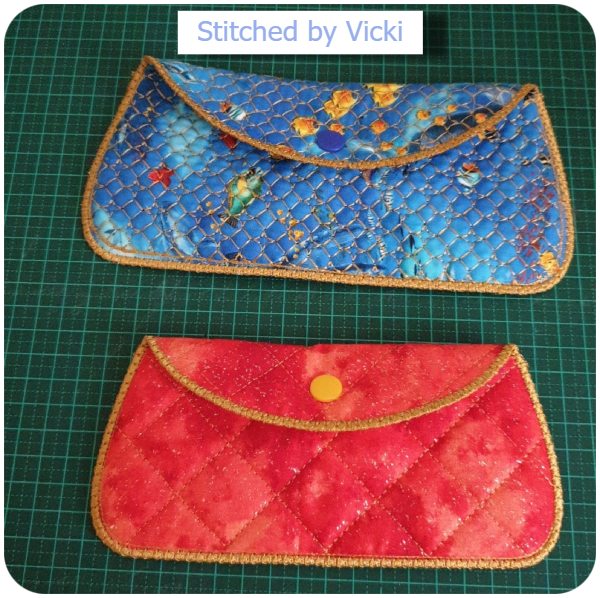 In the hoop Glass Case with flap by Vicki