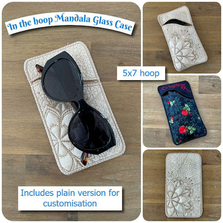 In the hoop Mandala Glass Case by Kreative Kiwi 450