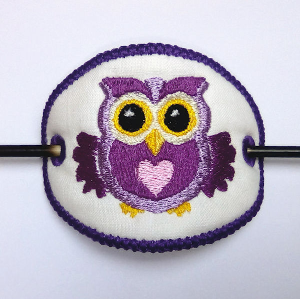 In the hoop Owl Barette