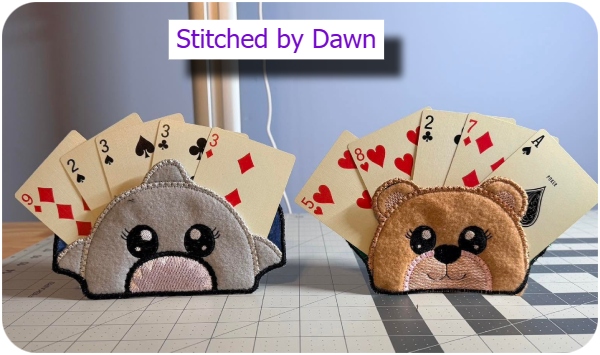 In the hoop Playing Card holder for kids by Dawn