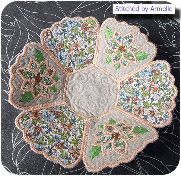 In the hoop Poinsettia Bowl by Armelle