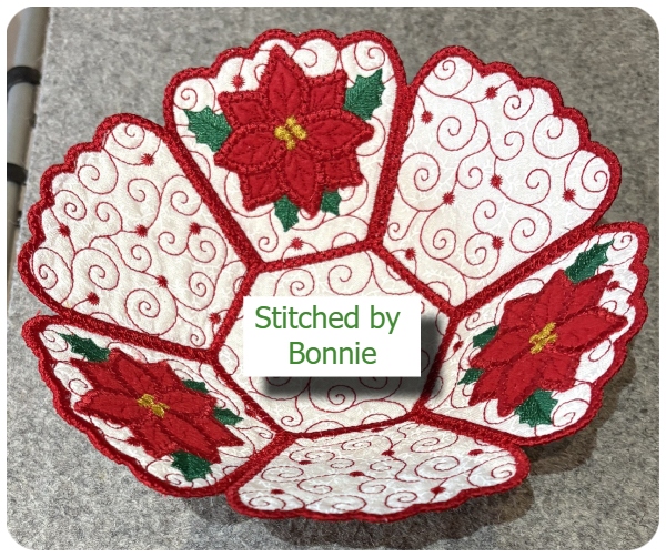 In the hoop Poinsettia Bowl by Bonnie 2711