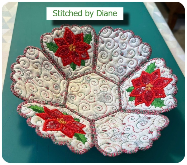 In the hoop Poinsettia Bowl by Diane 2711