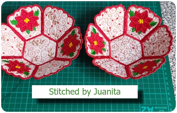 In the hoop Poinsettia Bowl by Juanita 2511