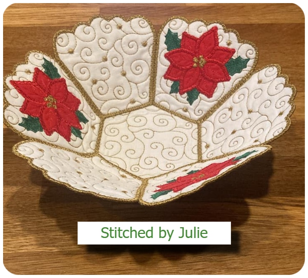 In the hoop Poinsettia Bowl by Julie 2511