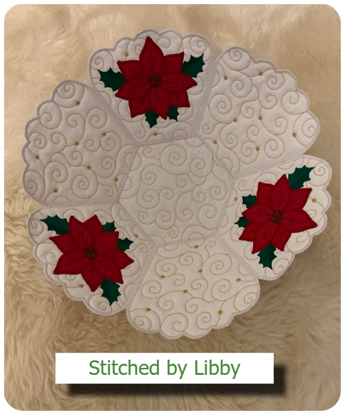 In the hoop Poinsettia Bowl by Libby 2411