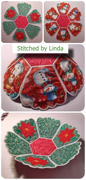 In the hoop Poinsettia Bowl by Linda 1