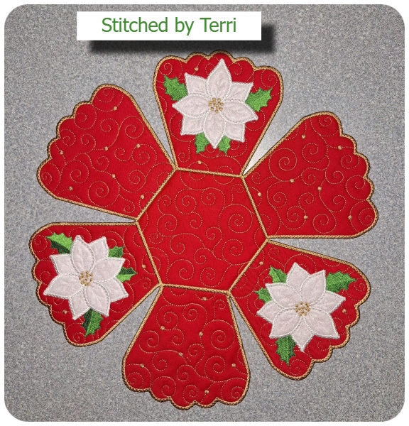 In the hoop Poinsettia Bowl by Terri 1