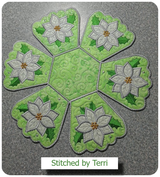 In the hoop Poinsettia Bowl by Terri 2