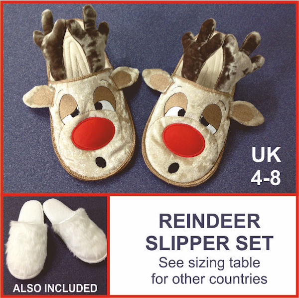 In the hoop Reindeer Slippers - 600