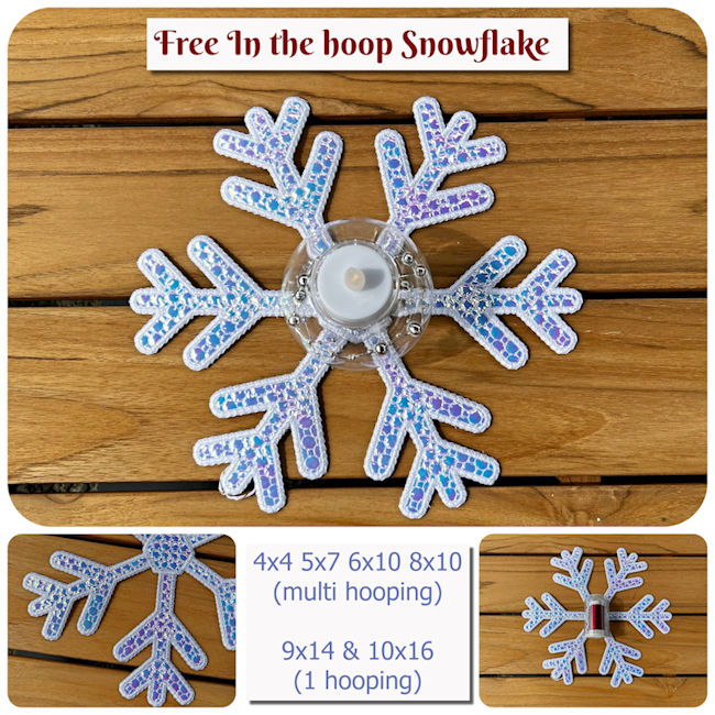 In the hoop Snowflake by Kreative Kiwi - 650