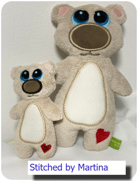 In the hoop teddy toy by Martina