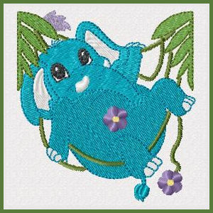 Free Elephant Machine Embroidery Design