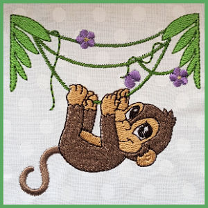 Free Monkey Machine Embroidery Design