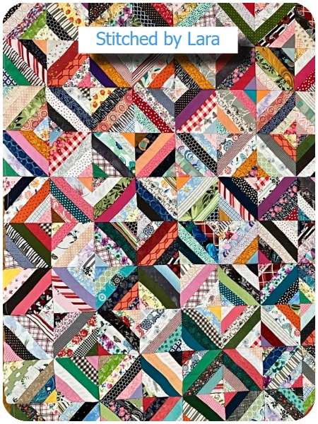Jelly Roll scrappy quilt by Lara