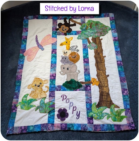 Jungle Animal Quilt by Lorna - 600