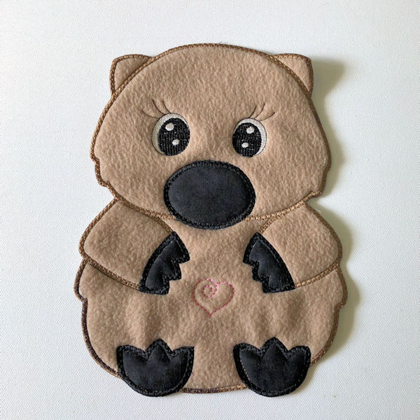 Large Applique Wombat by Kreative Kiwi