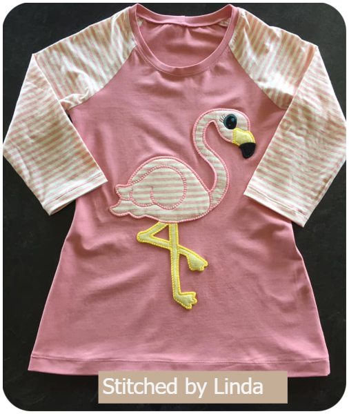 LINDA - FLAMINGO SHIRT FOR GRANDDAUGHTER