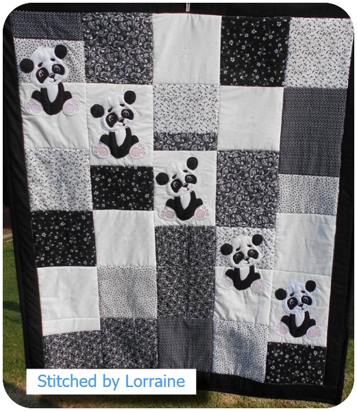 LORRAINE2109 PANDA QUILT OLD