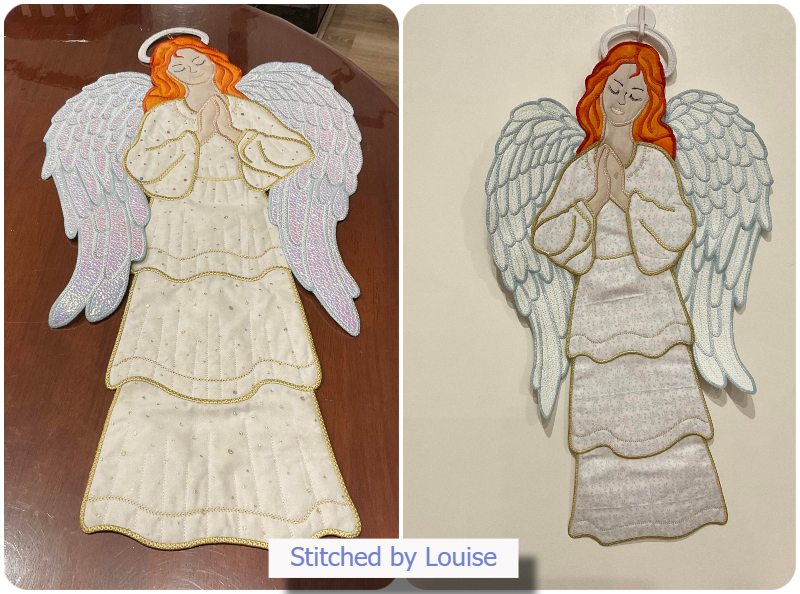 Large Applique Angel by Louise