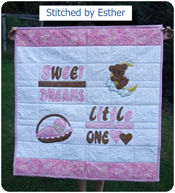 Large Applique Baby Quilt by Esther