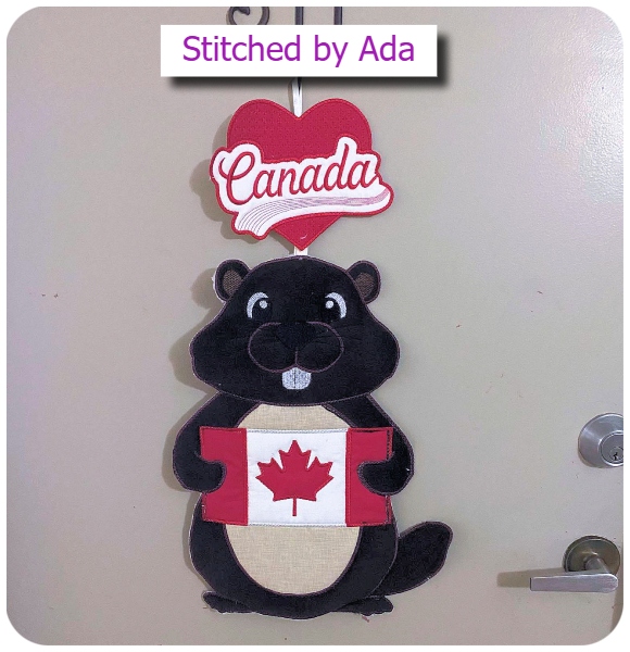 Large Applique Beaver by Ada