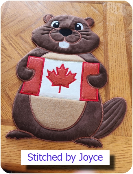 Large Applique Beaver by Joyce