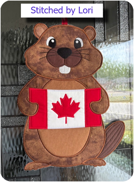 Large Applique Beaver by Lori