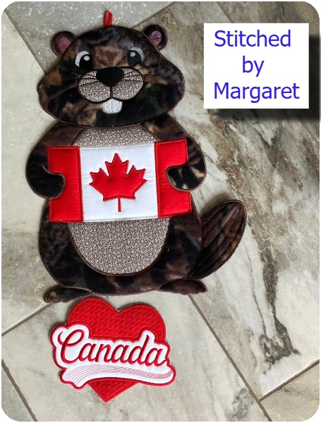 Large Applique Beaver by Margaret