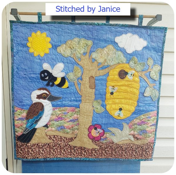 Large Applique Bee set by Janice