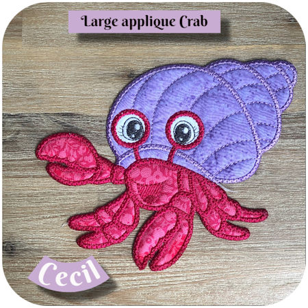 Large Applique Crab by Kreative Kiwi - 450