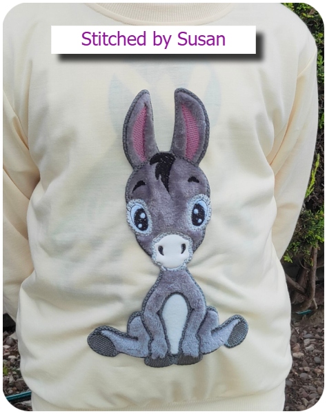 Large Applique Donkey by Susan