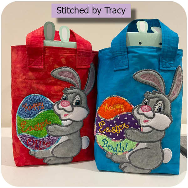 Large Applique Easter Bunny by Tracy