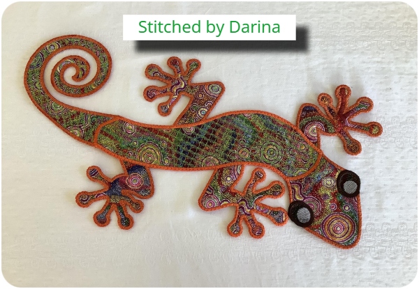 Large Applique Ghecko by Darina 1