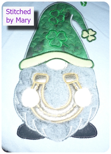 Large Applique Gnome by Mary