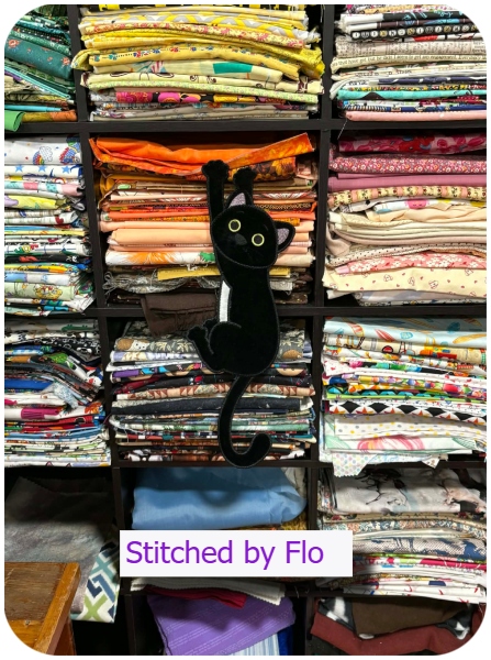 Large Applique Hanging Cat by Flo 1