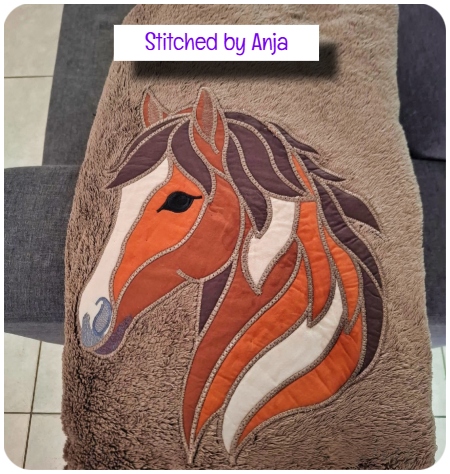 Large Applique Horse Head by Anja