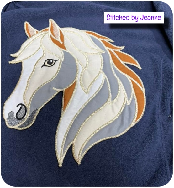 Large Applique Horse Head by Jeanne