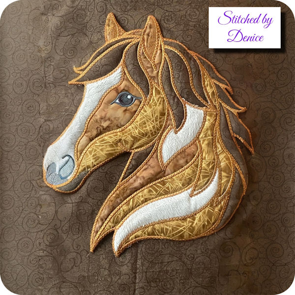 Large Applique Horse by Denice 600