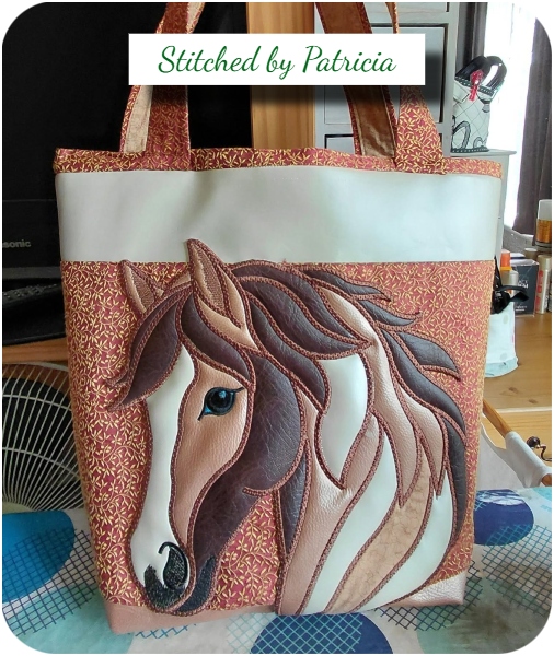 Large Applique Horse by Patricia on bag