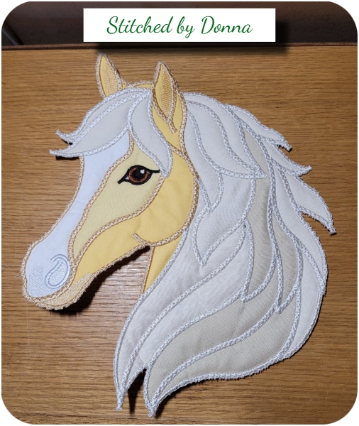 Large Applique Horse head by Donna 1