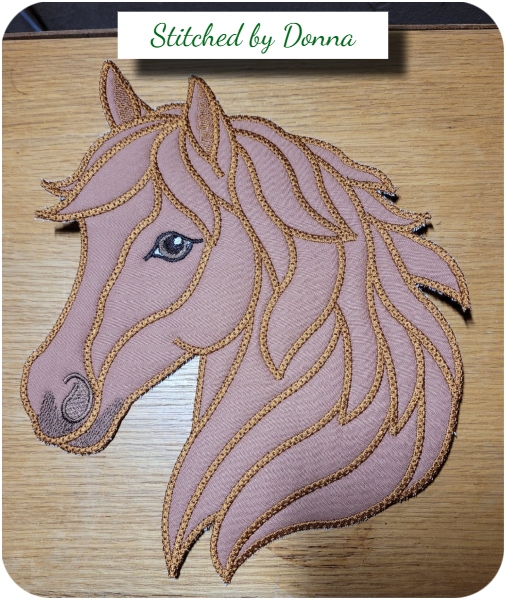 Large Applique Horse head by Donna 2