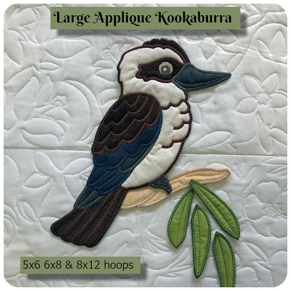 Large Applique Kookaburra by Kreative Kiwi - 600