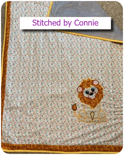 Large Applique Lion 2 by Connie