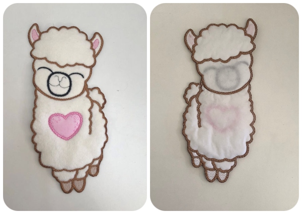 Large Applique Llama Front and Back