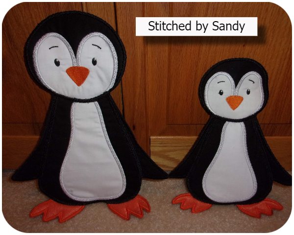 Large Applique Penguin by Sandy - 600