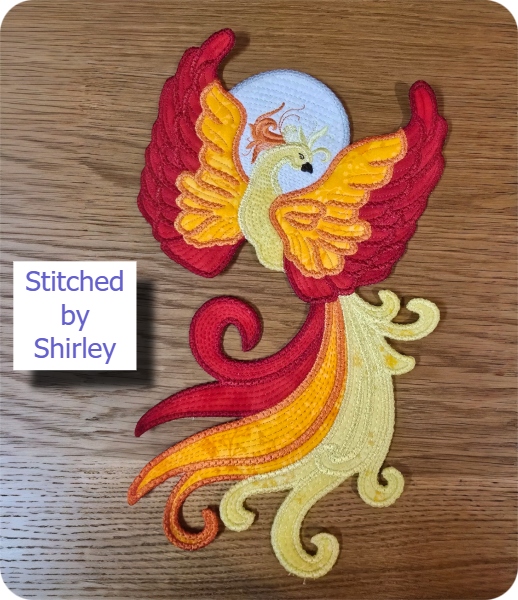 Large Applique Phoenix by Shirley