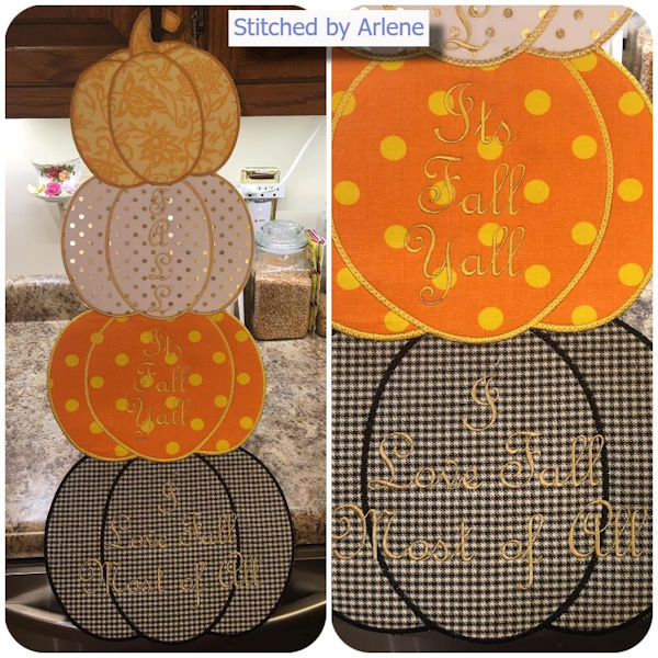 Large Applique Pumpkin by Arlene - 600